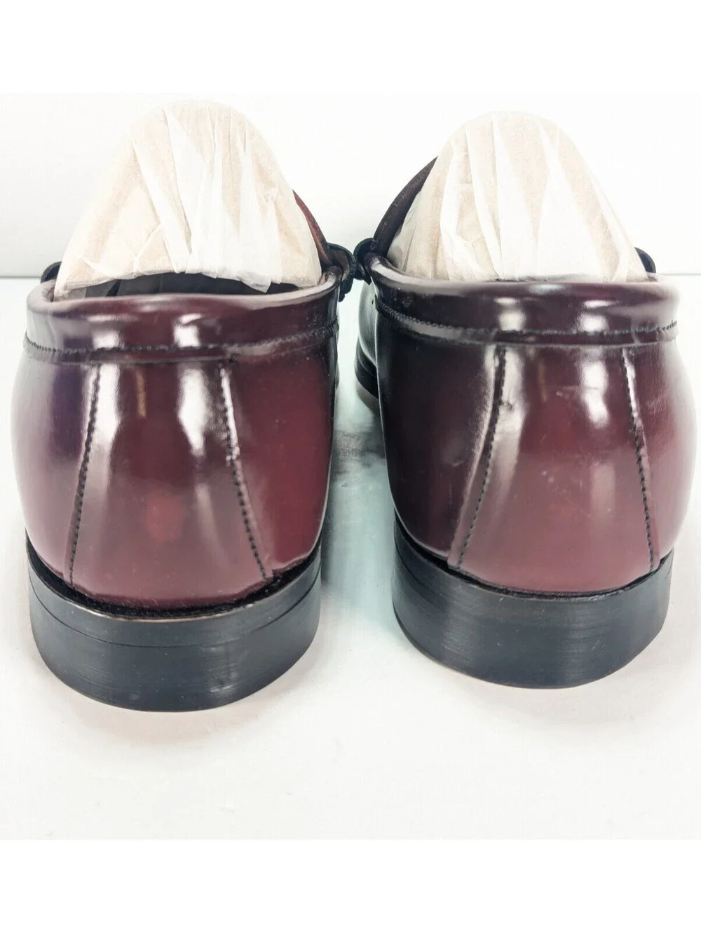 Mens 11EE Penny Loafer STUART McGUIRE Burgundy NWOB Leather Classic Dress Shoe